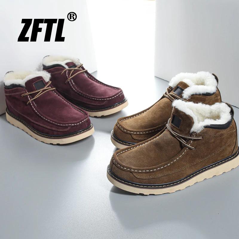 ZFTL-Bottes de neige décontractées en laine pour hommes, chaussures à pain à l'offre elles épaisses