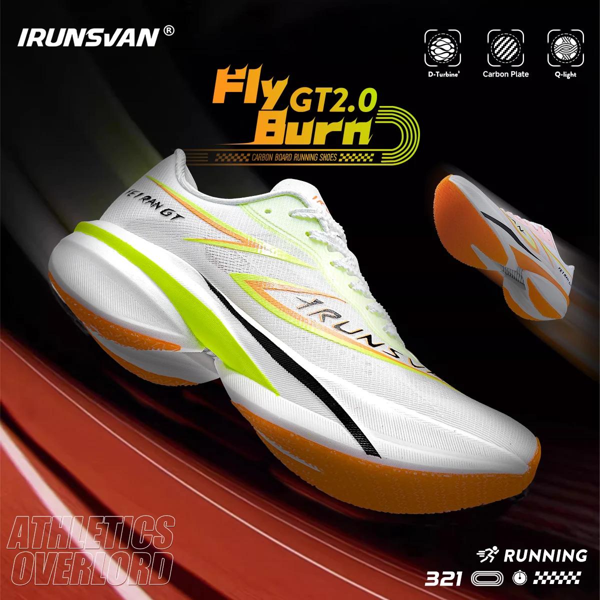 IRUNSVAN T800 chaussures de course en plaque de carbone-chaussures de course légères pour hommes et femmes-entraînement de Marathon, rembourrées et antidérapantes
